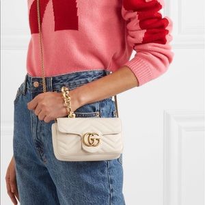 White Gucci Super Mini Marmont 🤍 Authentic